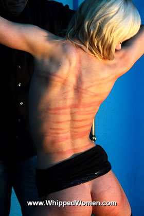 CAR CLEANING - BULLWHIP STRIPED BEAUTIFUL BACK AND ASS!